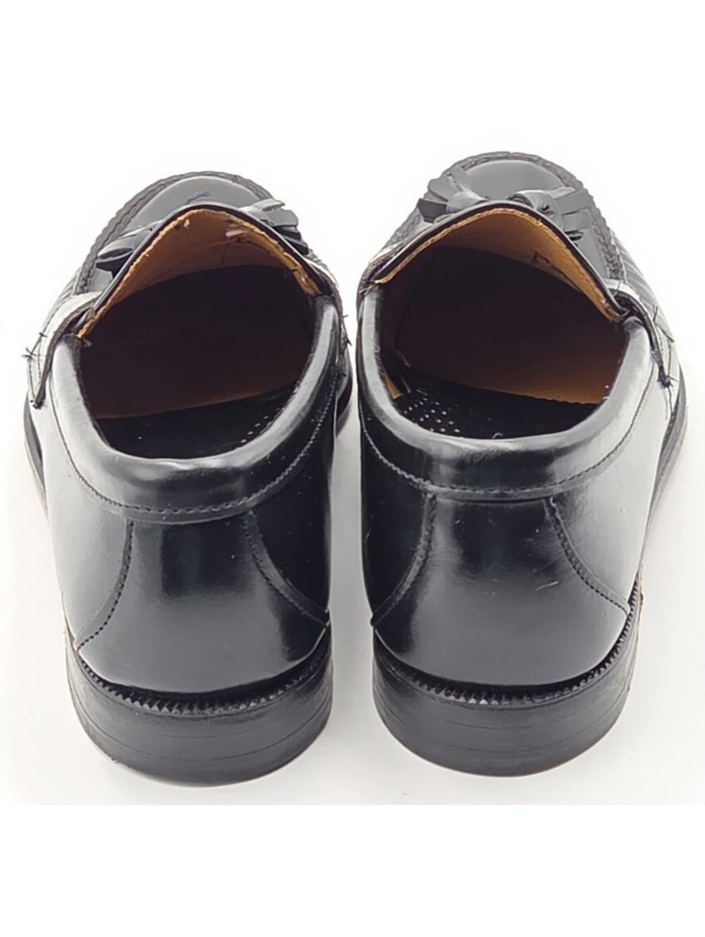Vintage Sebago Handsewn USA Black Leather Tassel Loafers Men's Dress Shoes 9.5D